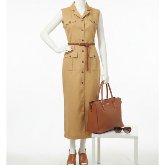 H.L spencer Dresses & Skirts - Vtg H.L. Spencer Tan Maxi Dress